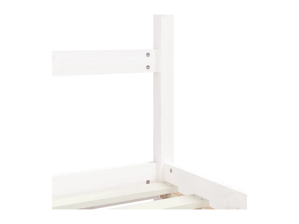 Cadre de lit pour enfant blanc 2x(70x140) cm bois de pin massif