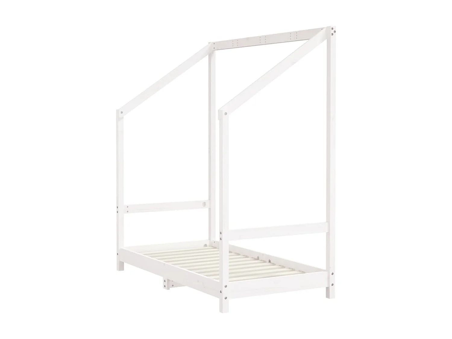 Cadre de lit pour enfant blanc 2x(70x140) cm bois de pin massif