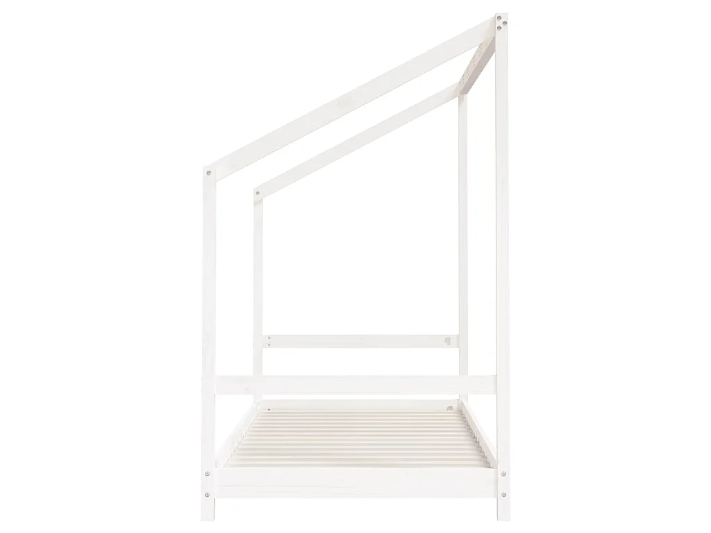 Cadre de lit d'enfant blanc 2x(90x190) cm bois de pin massif