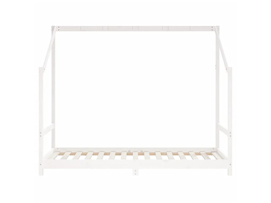 Cadre de lit d'enfant blanc 2x(90x190) cm bois de pin massif