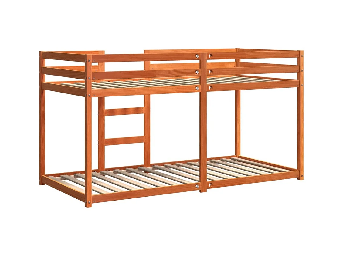 Etagenbett Wachsbraun 80x200 cm Massivholz Kiefer