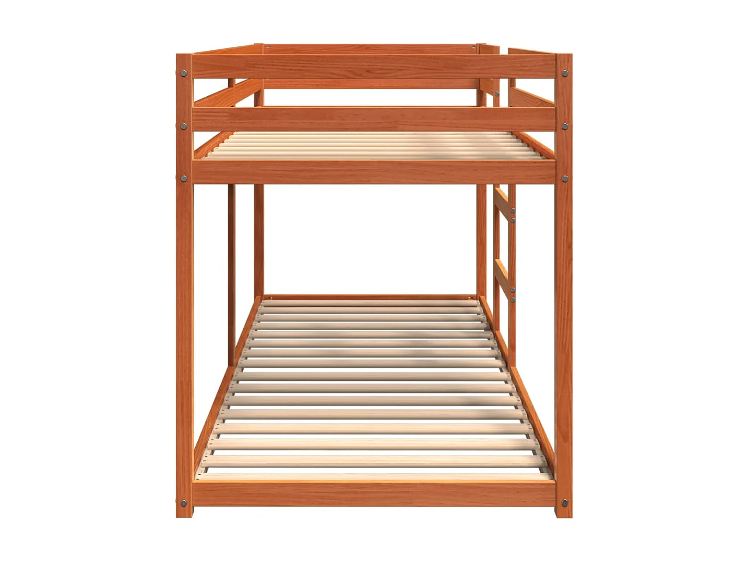 Lit superposé sans matelas cire marron 80x200 cm pin massif