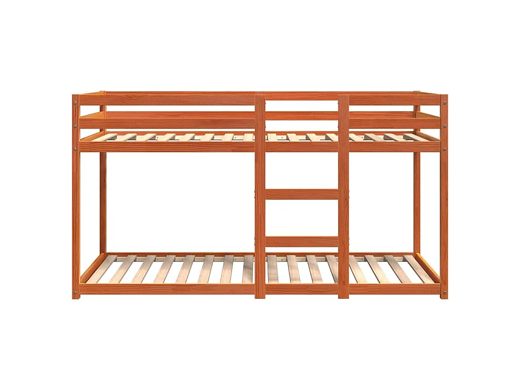 Etagenbett Wachsbraun 80x200 cm Massivholz Kiefer