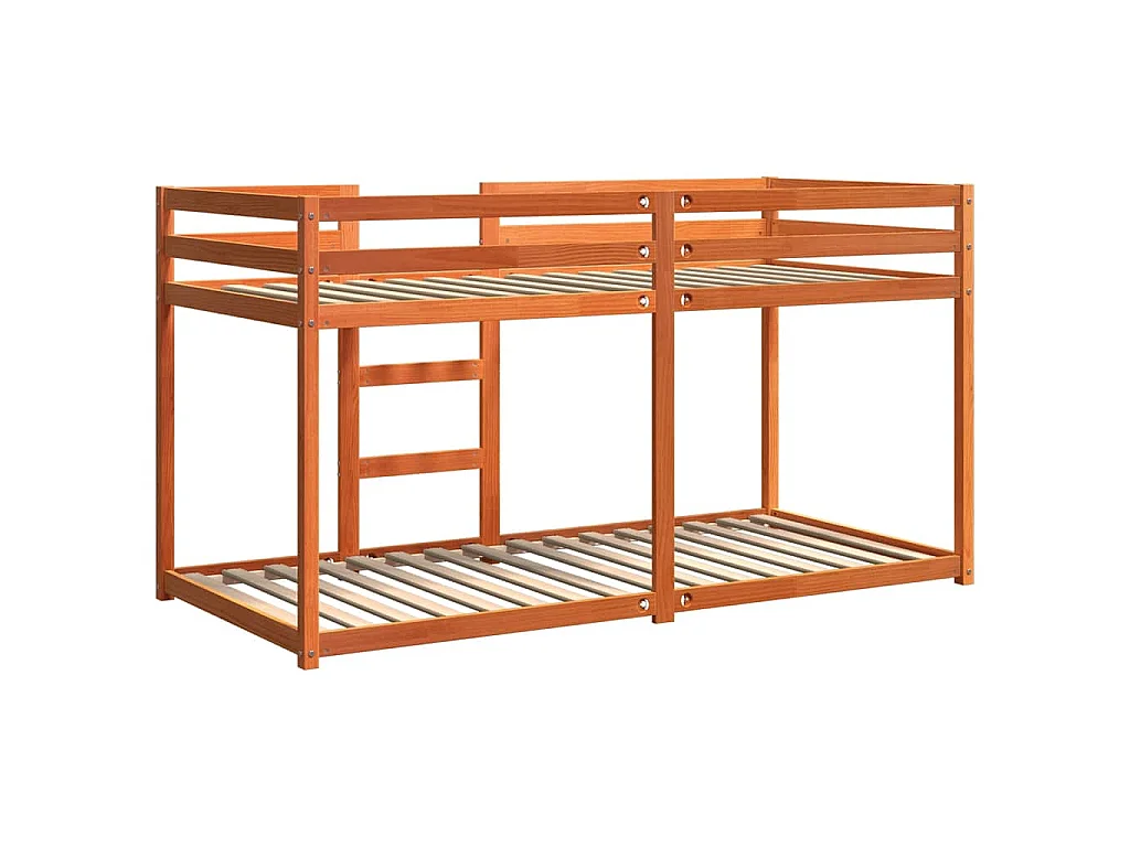 Etagenbett Wachsbraun 80x200 cm Massivholz Kiefer