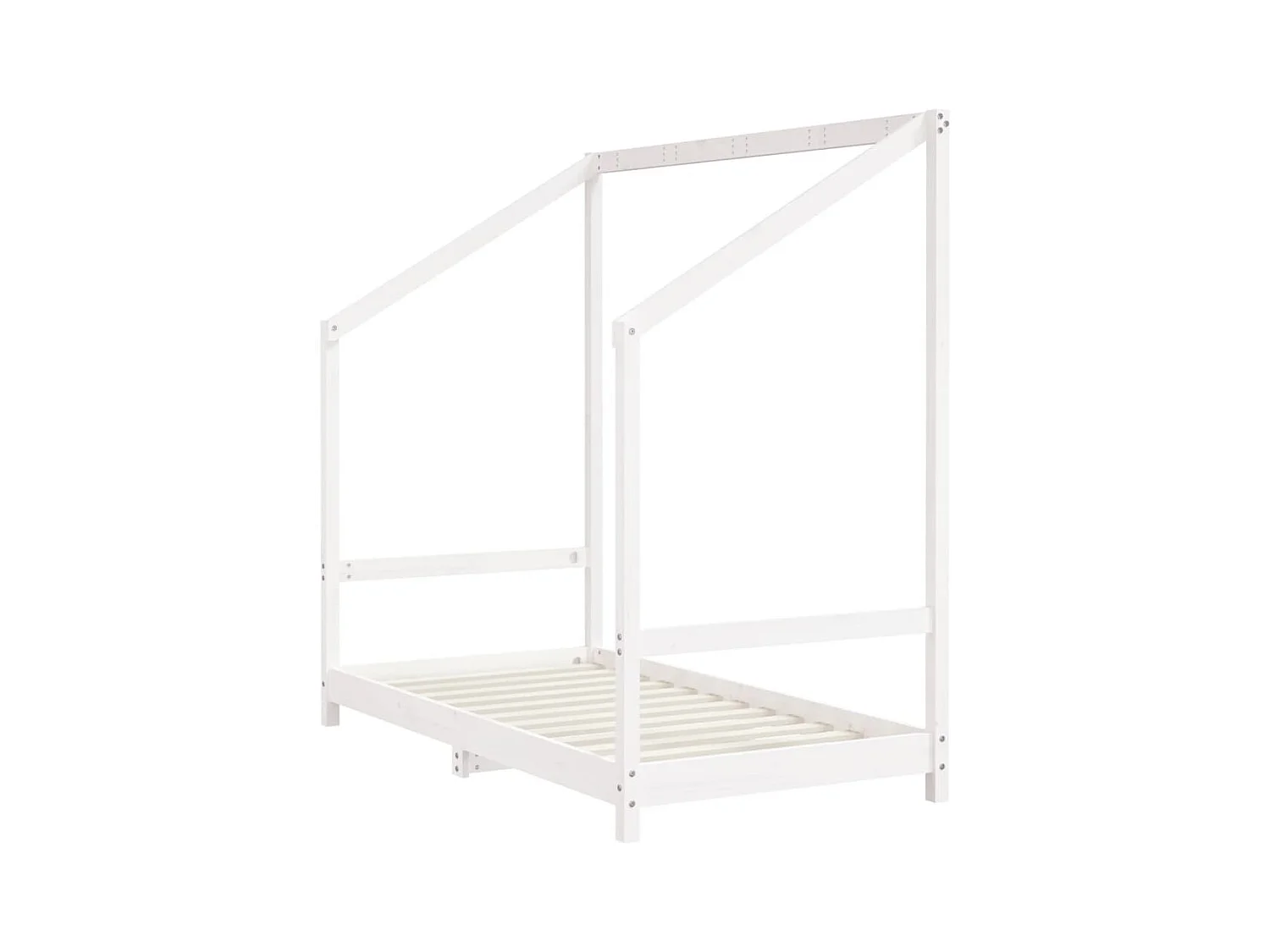 Cadre de lit pour enfant blanc 2x(80x160) cm bois de pin massif