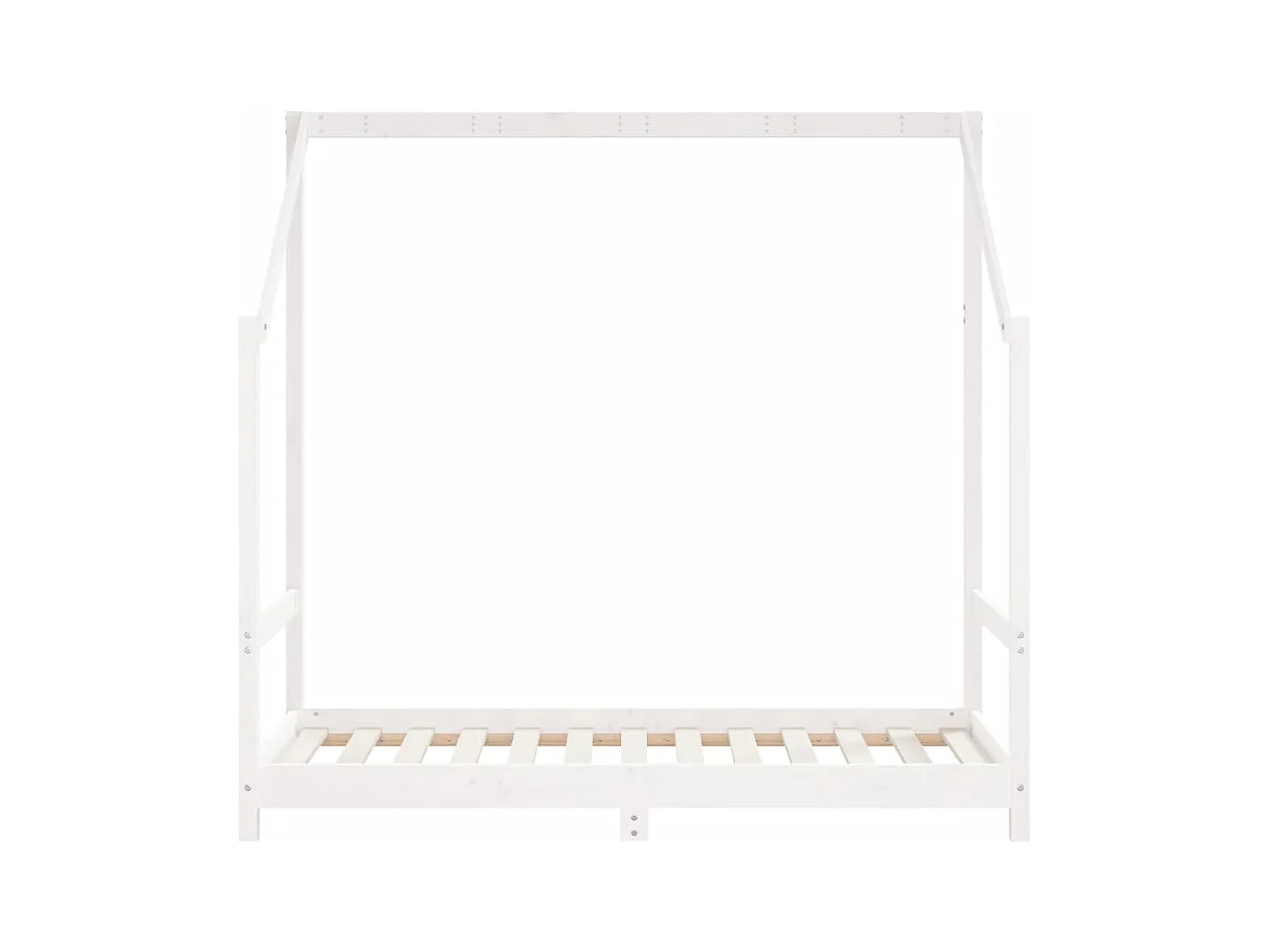 Cadre de lit pour enfant blanc 2x(80x160) cm bois de pin massif
