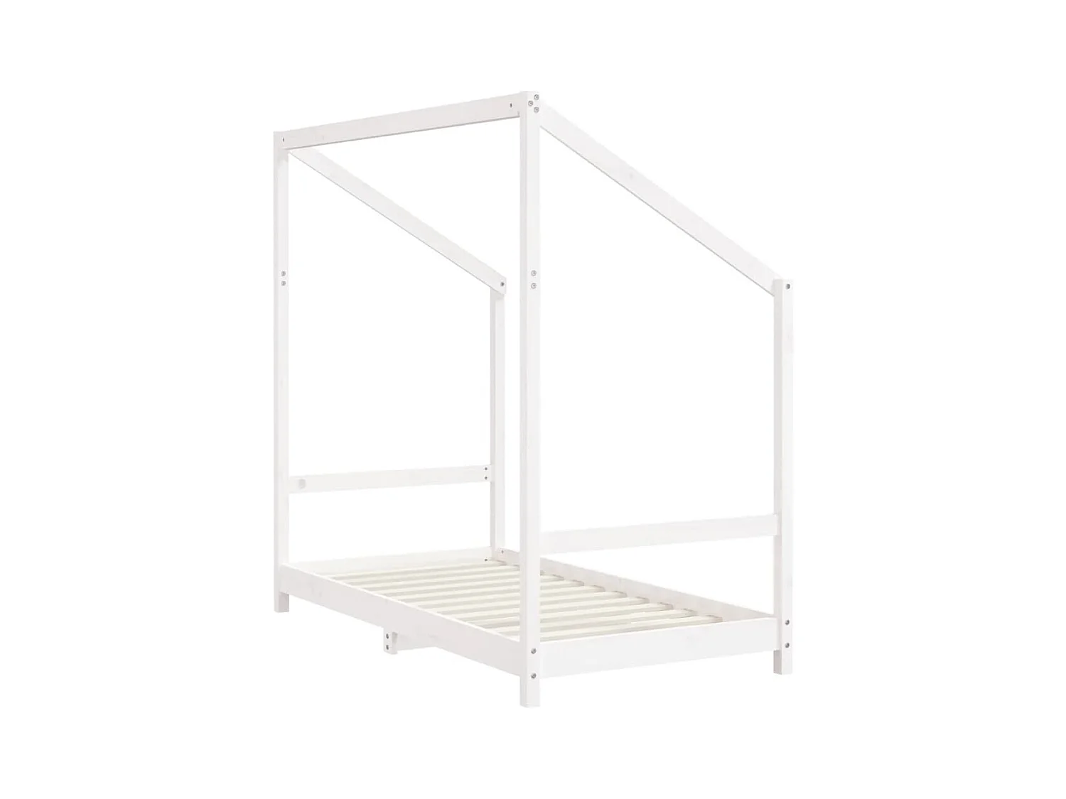 Cadre de lit pour enfant blanc 2x(80x160) cm bois de pin massif