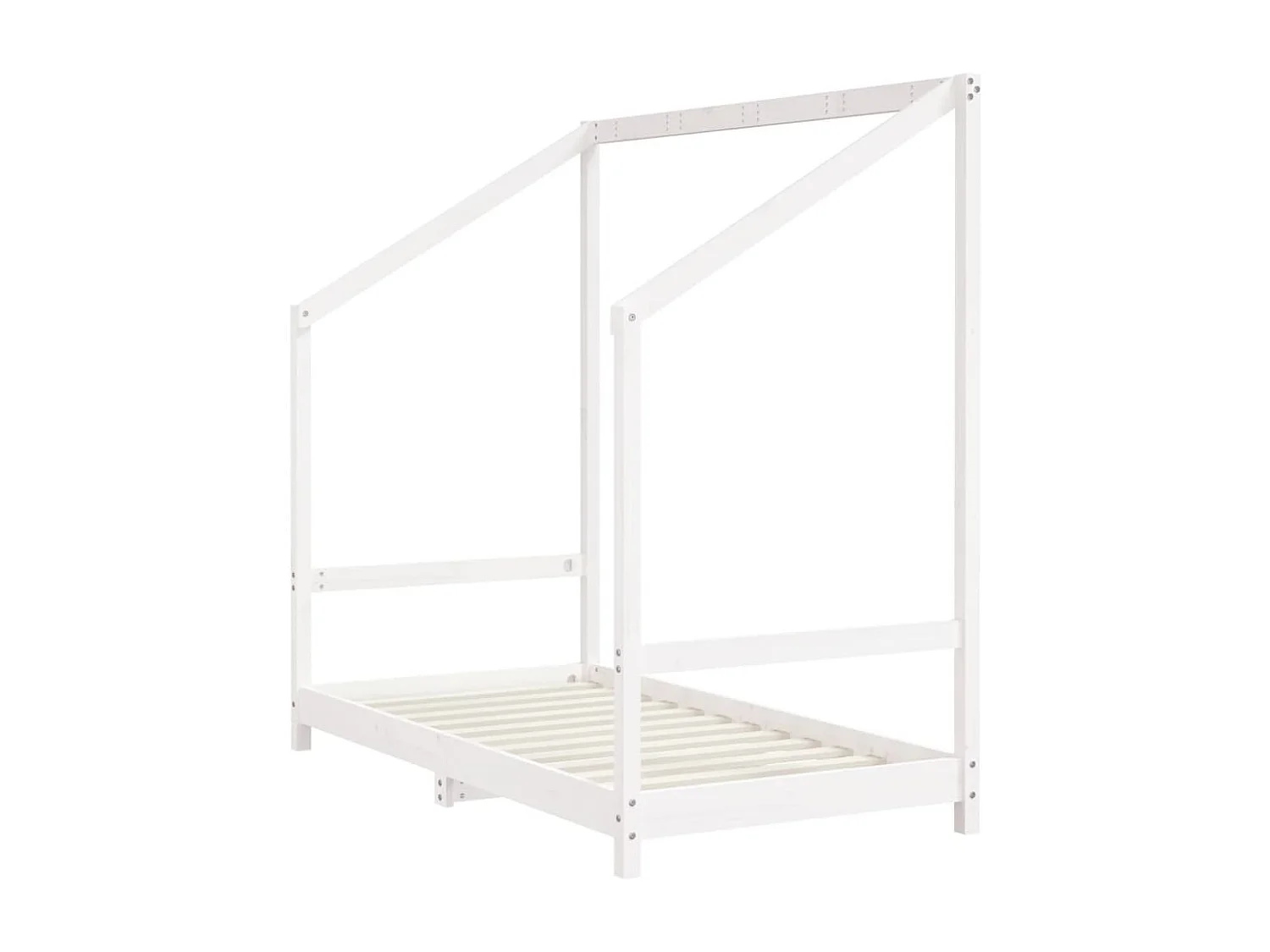 Cadre de lit pour enfant blanc 2x(80x160) cm bois de pin massif