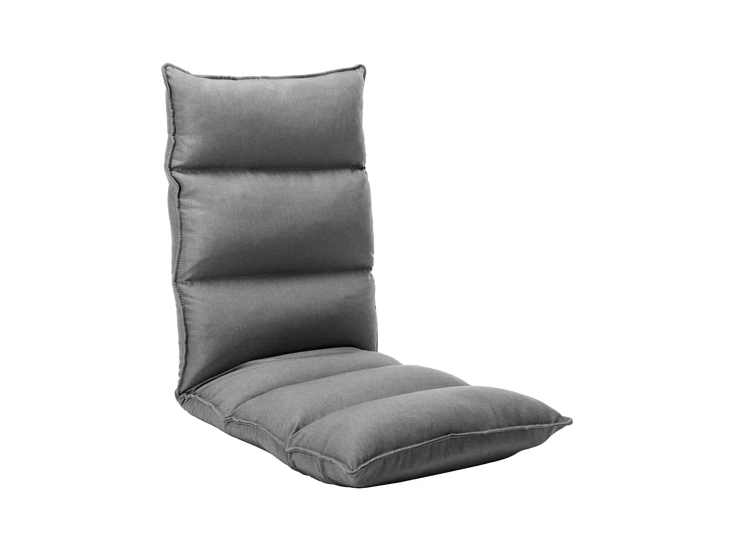 Chaise pliable de sol Gris clair Tissu