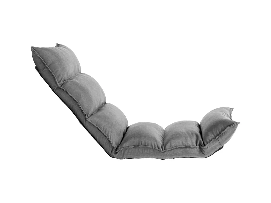Chaise pliable de sol Gris clair Tissu