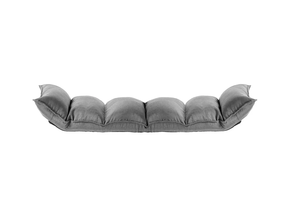 Chaise pliable de sol Gris clair Tissu