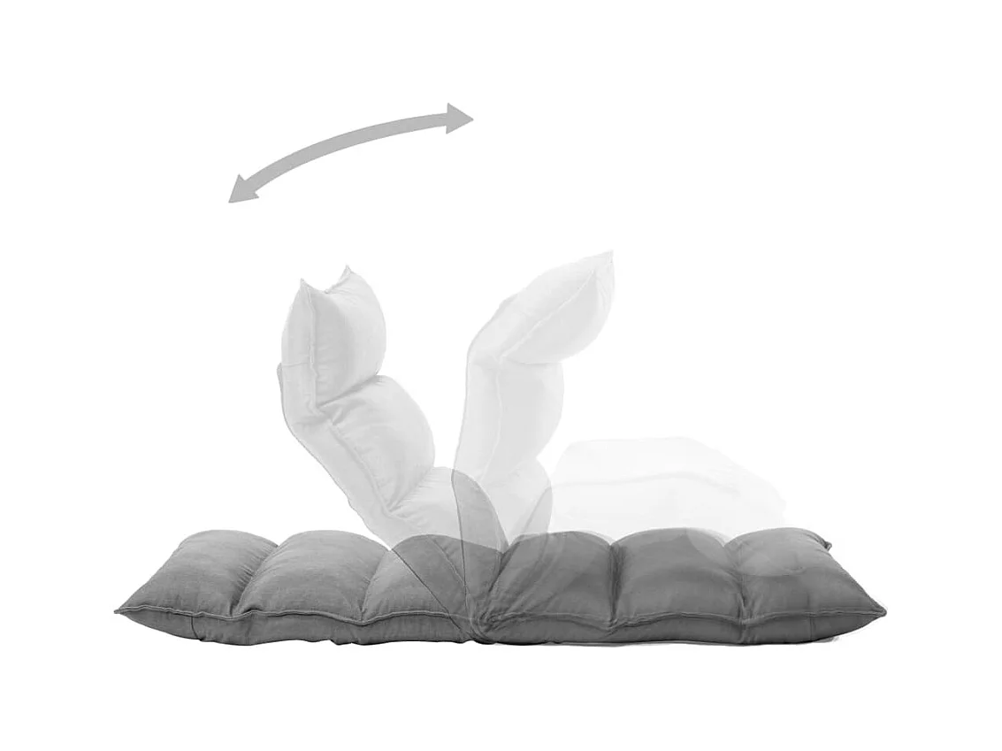 Chaise pliable de sol Gris clair Tissu