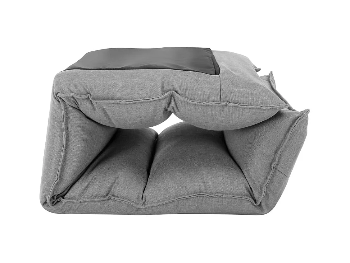 Chaise pliable de sol Gris clair Tissu