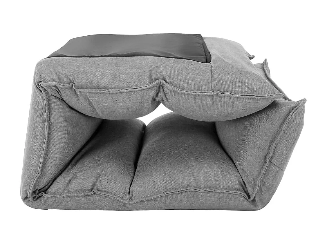 Chaise pliable de sol Gris clair Tissu