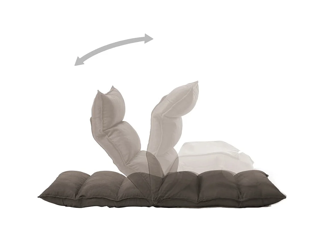 Chaise pliable de sol Taupe Tissu