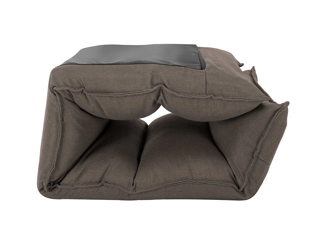 Chaise pliable de sol Taupe Tissu