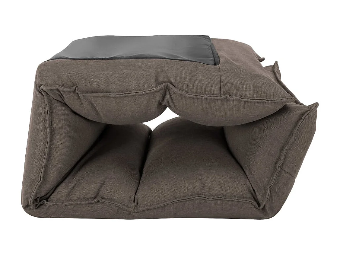 Chaise pliable de sol Taupe Tissu