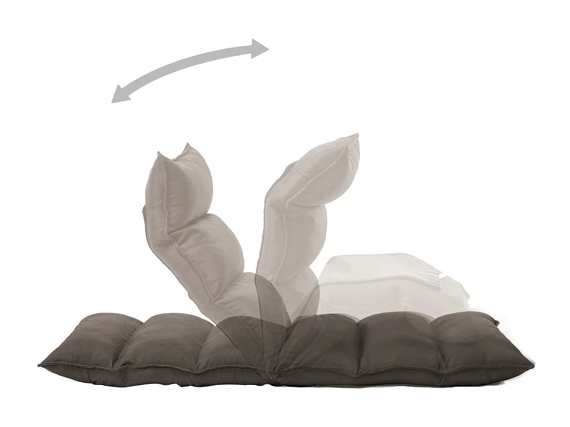 Chaise pliable de sol Taupe Tissu