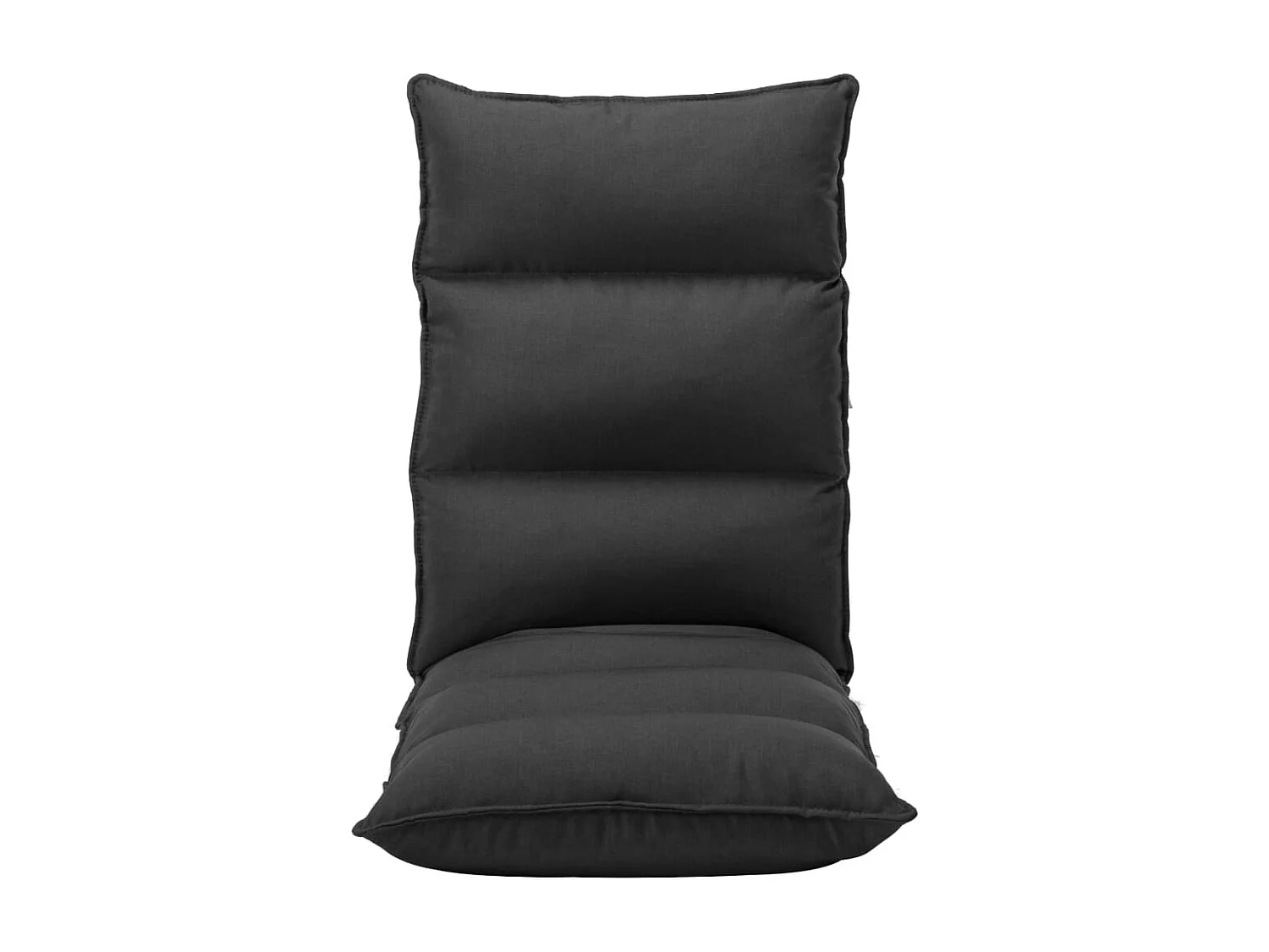 Chaise pliable de sol Noir Tissu