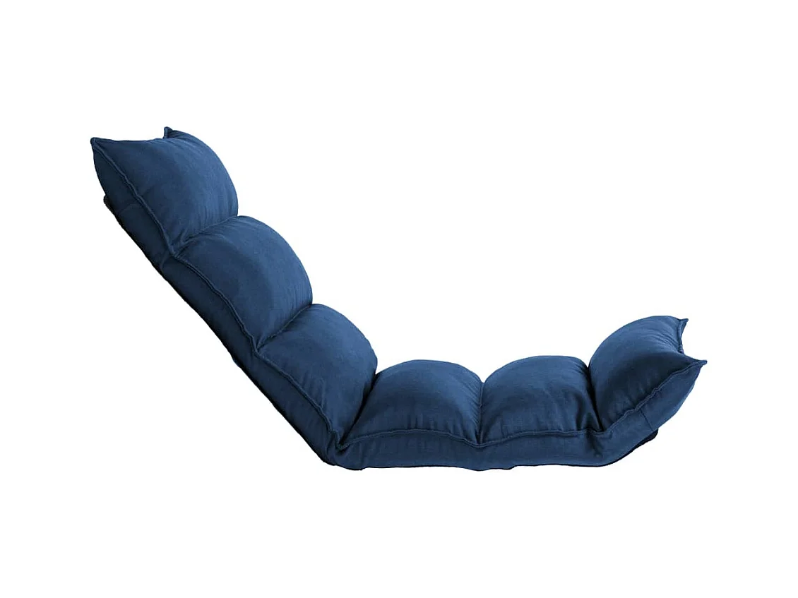 Chaise pliable de sol Bleu Tissu