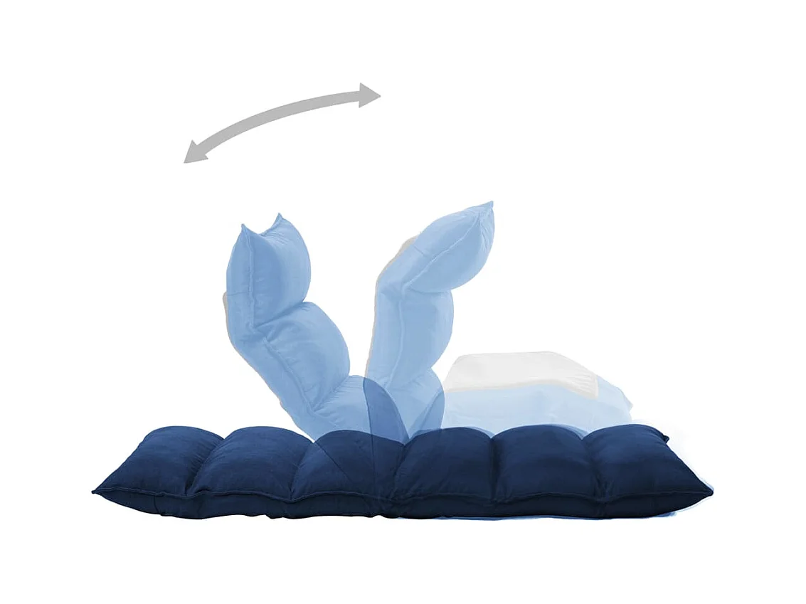 Chaise pliable de sol Bleu Tissu