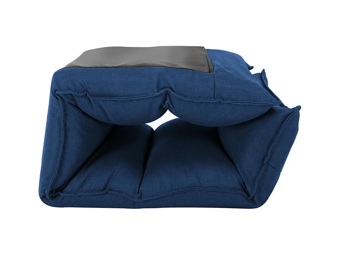 Chaise pliable de sol Bleu Tissu