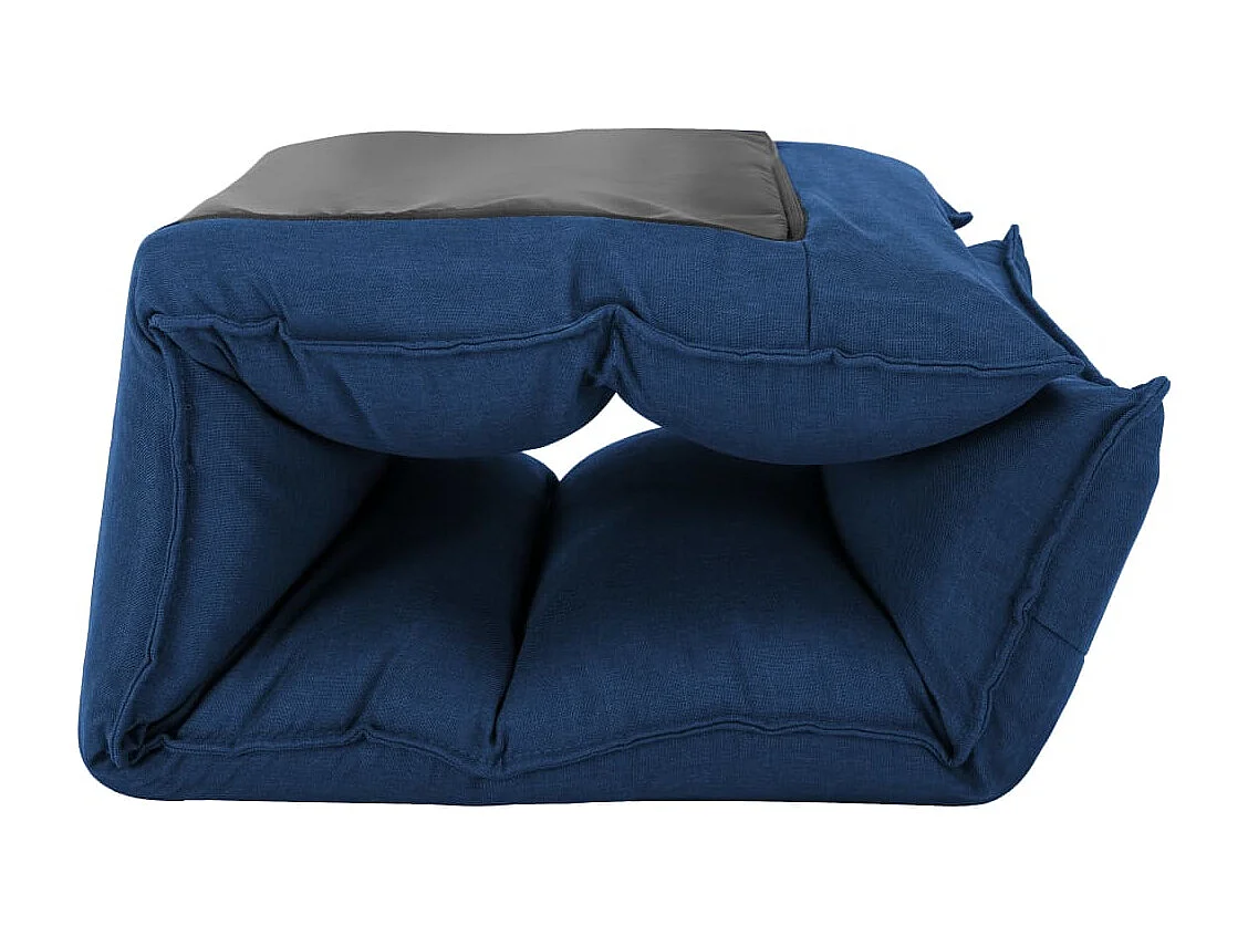 Chaise pliable de sol Bleu Tissu