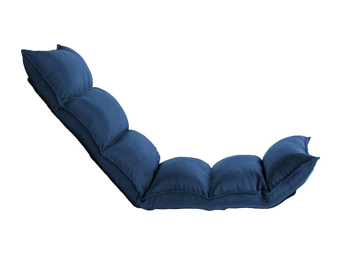 Chaise pliable de sol Bleu Tissu