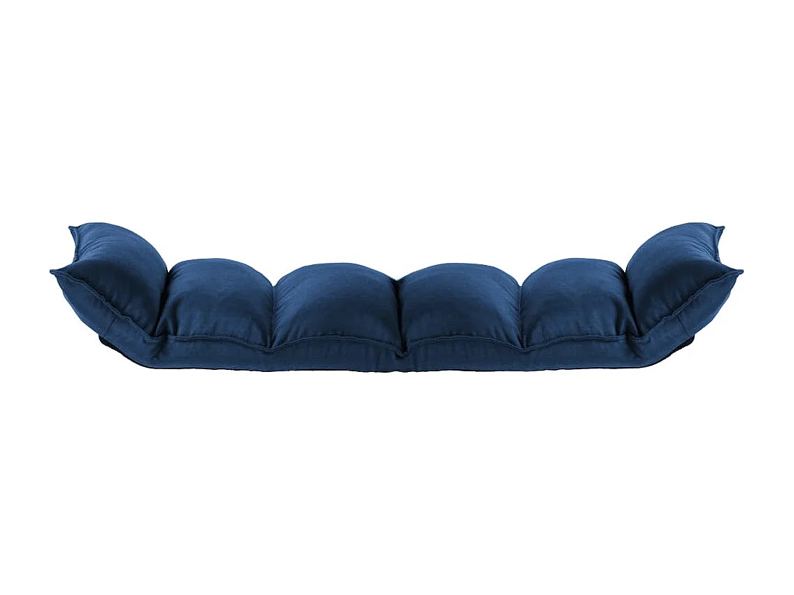 Chaise pliable de sol Bleu Tissu