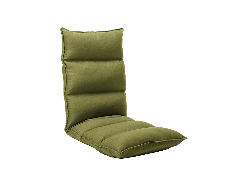 Chaise pliable de sol Vert Tissu