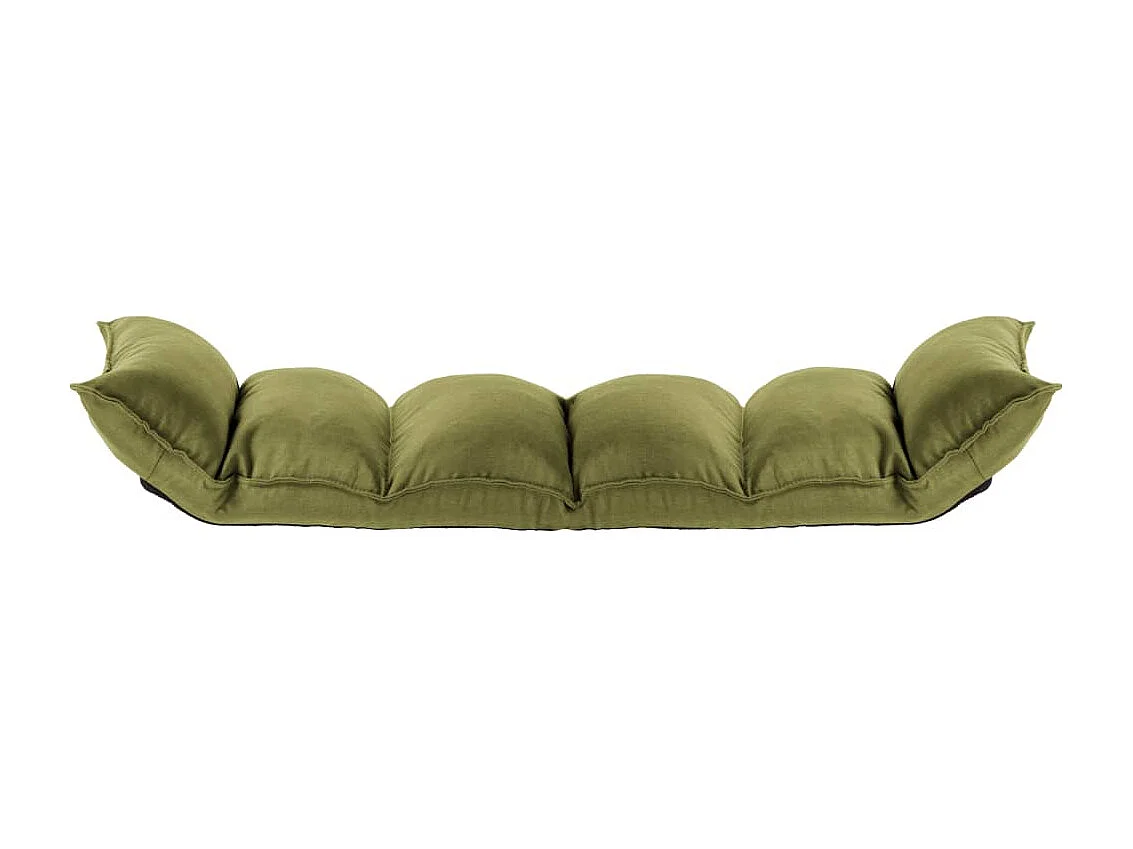 Chaise pliable de sol Vert Tissu