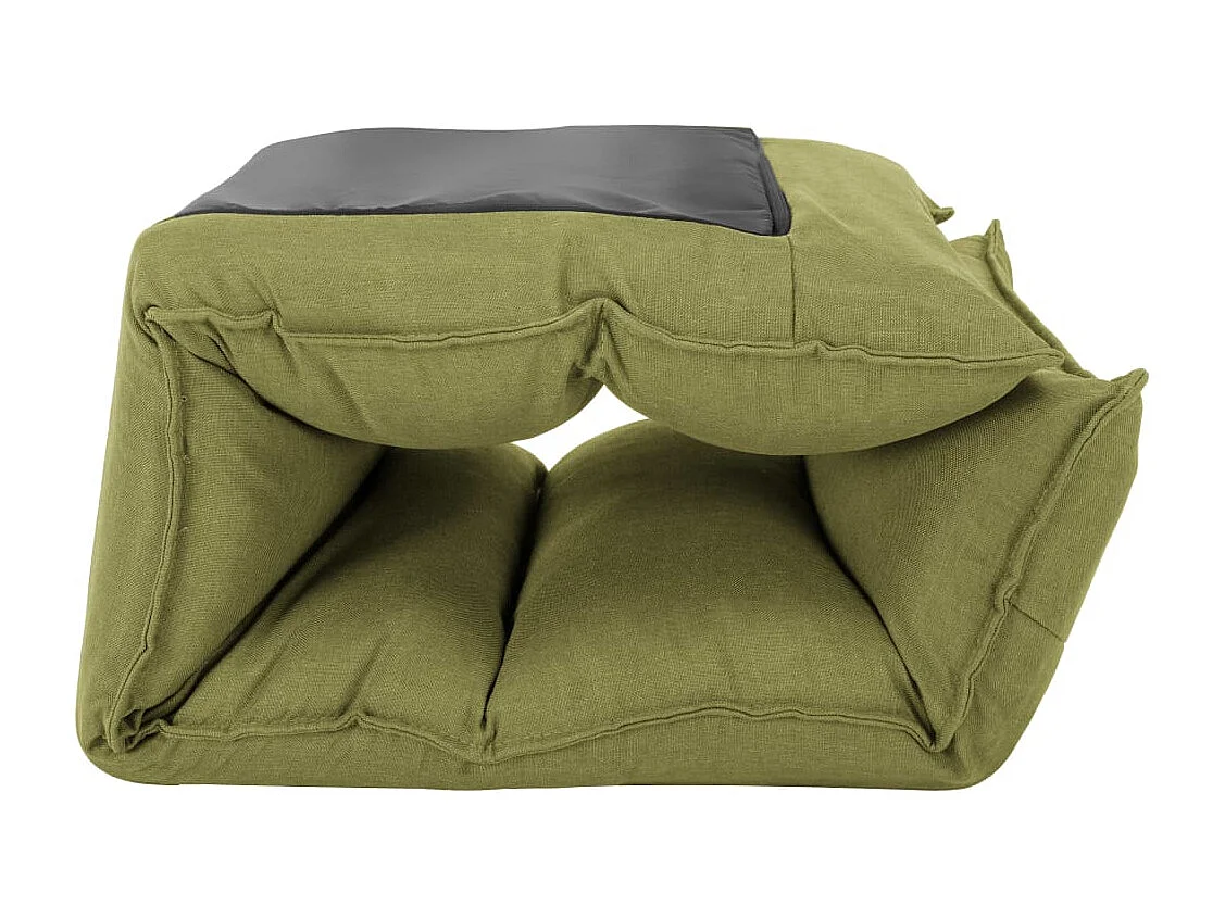 Chaise pliable de sol Vert Tissu