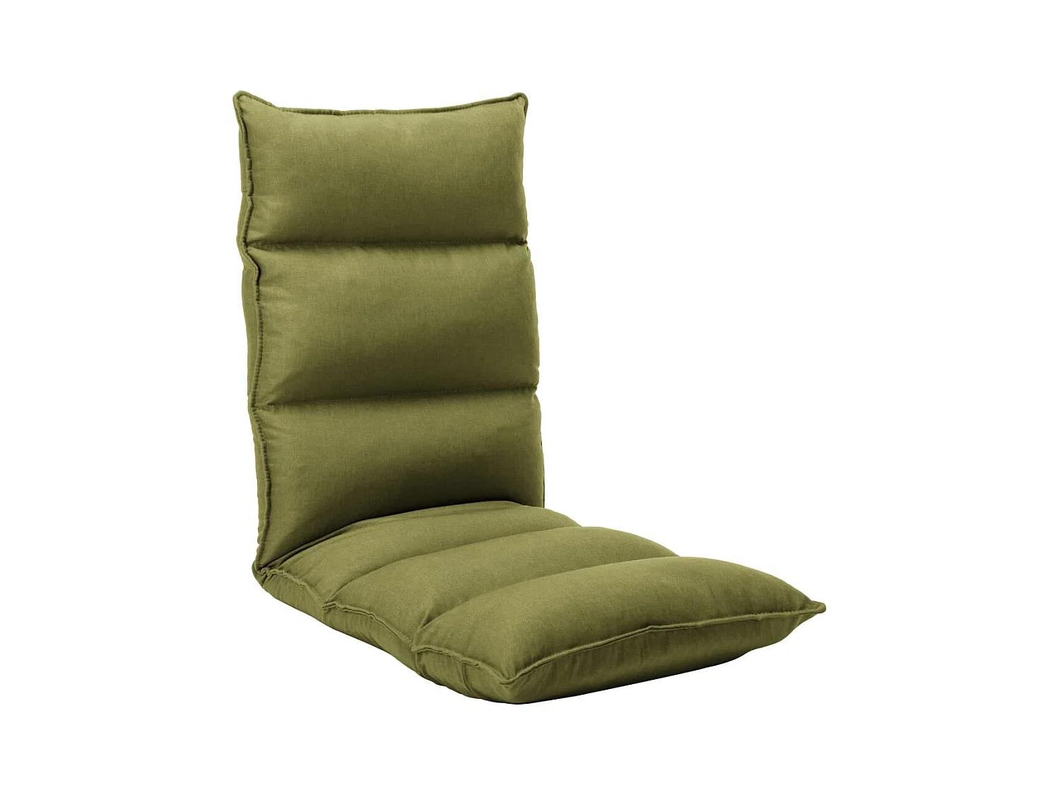 Chaise pliable de sol Vert Tissu