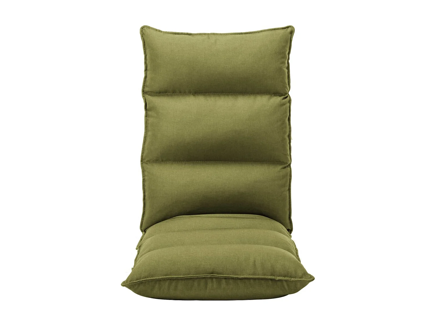 Chaise pliable de sol Vert Tissu
