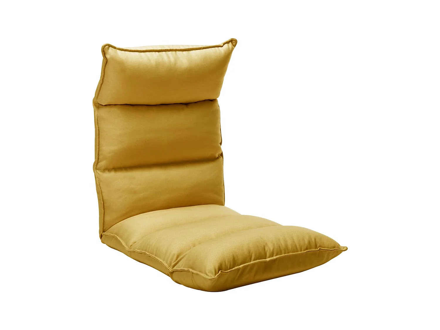 Chaise pliable de sol Jaune moutarde Tissu