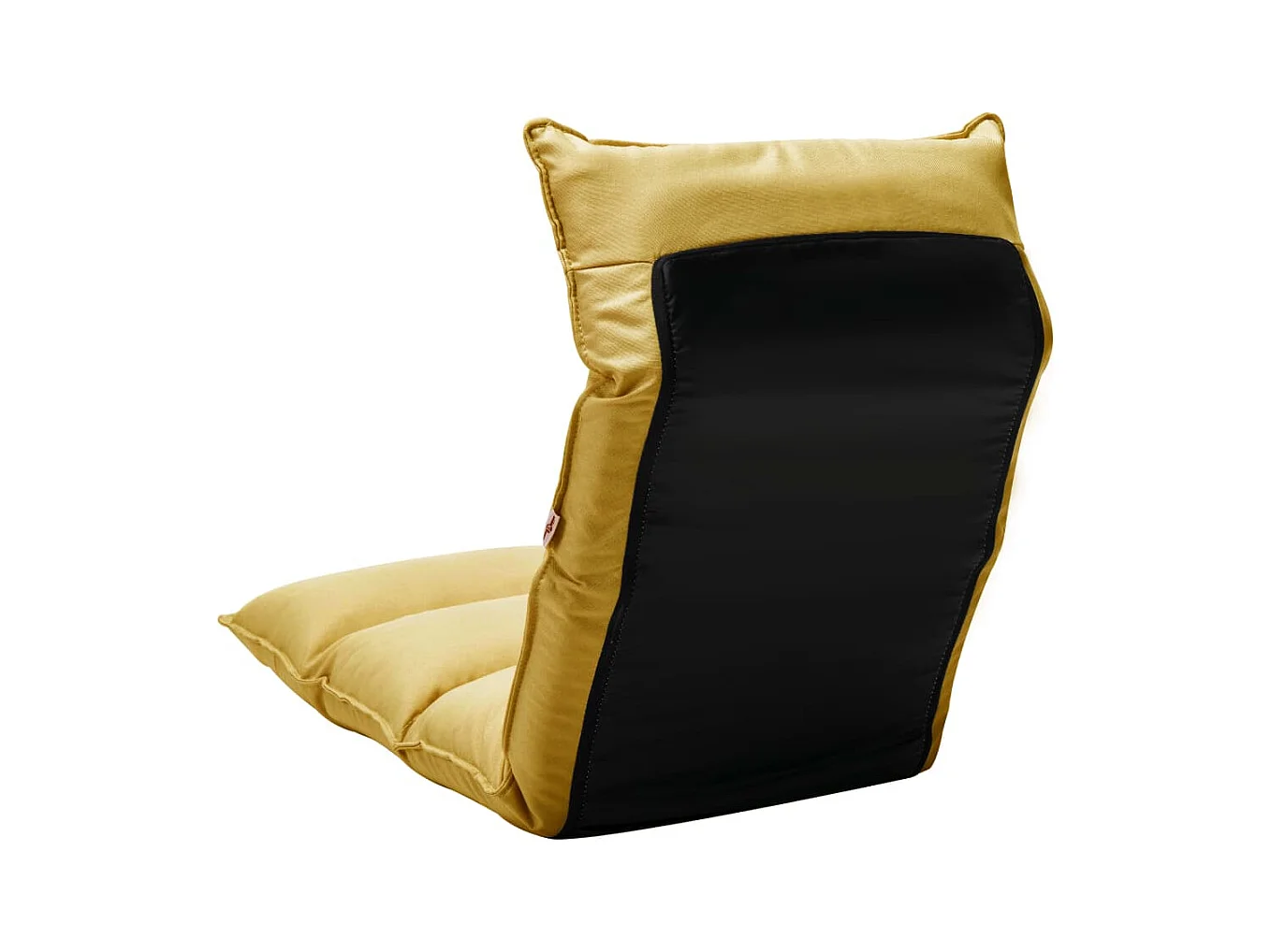 Chaise pliable de sol Jaune moutarde Tissu