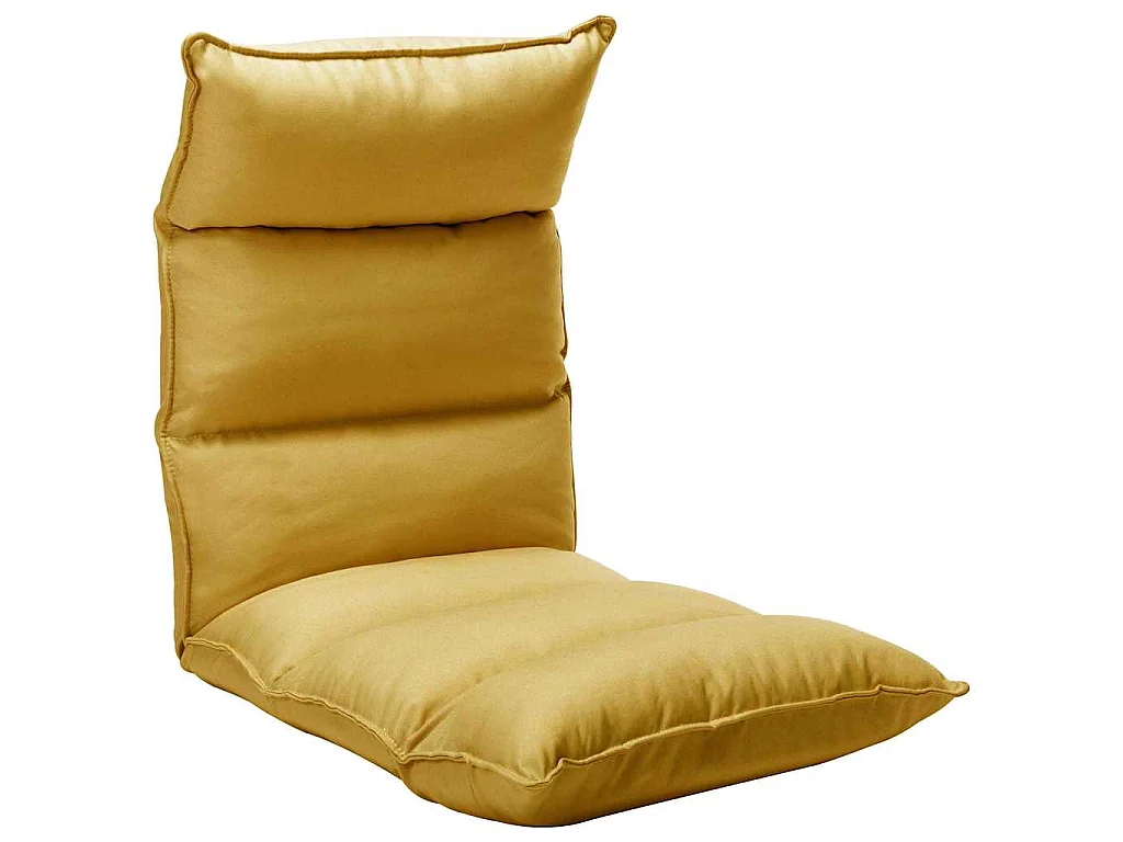 Chaise pliable de sol Jaune moutarde Tissu