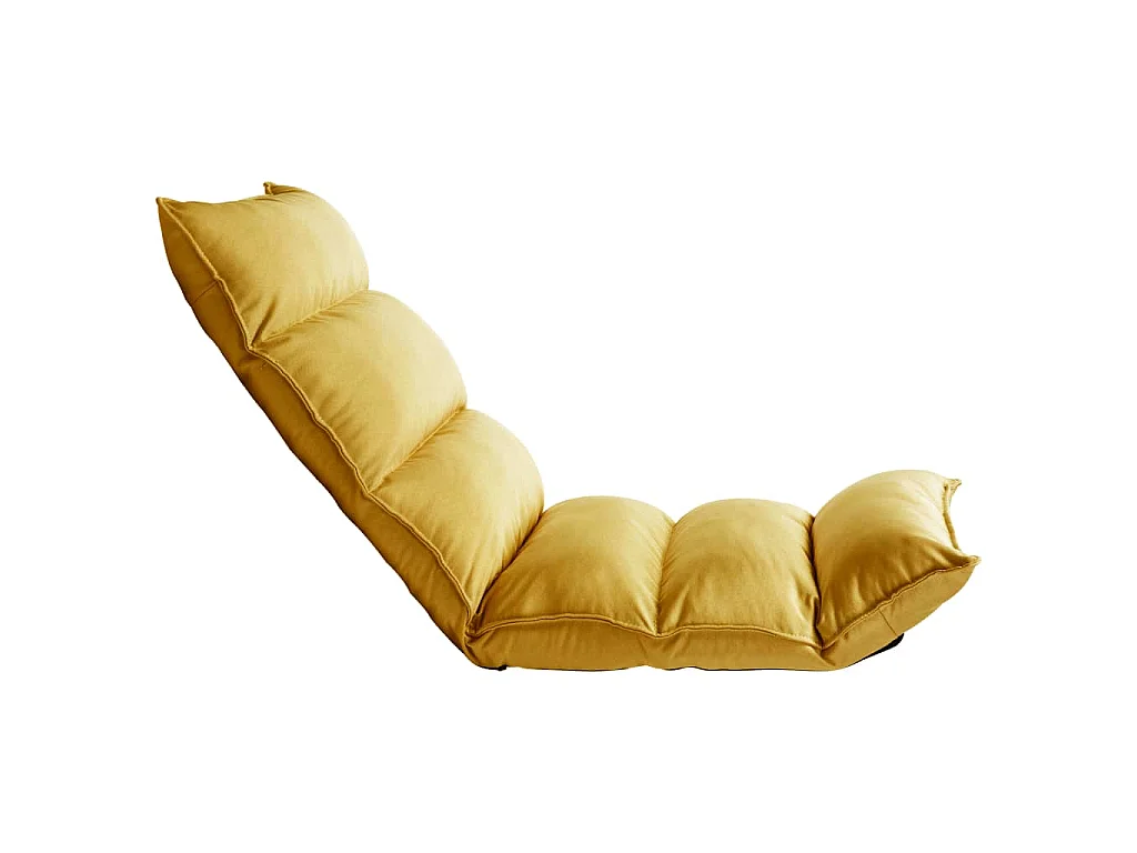 Chaise pliable de sol Jaune moutarde Tissu