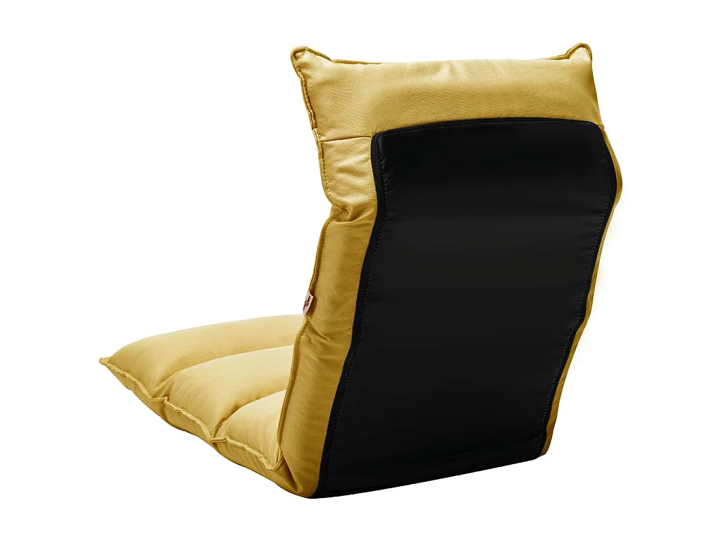 Chaise pliable de sol Jaune moutarde Tissu