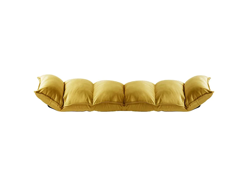 Chaise pliable de sol Jaune moutarde Tissu