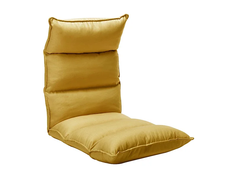 Chaise pliable de sol Jaune moutarde Tissu