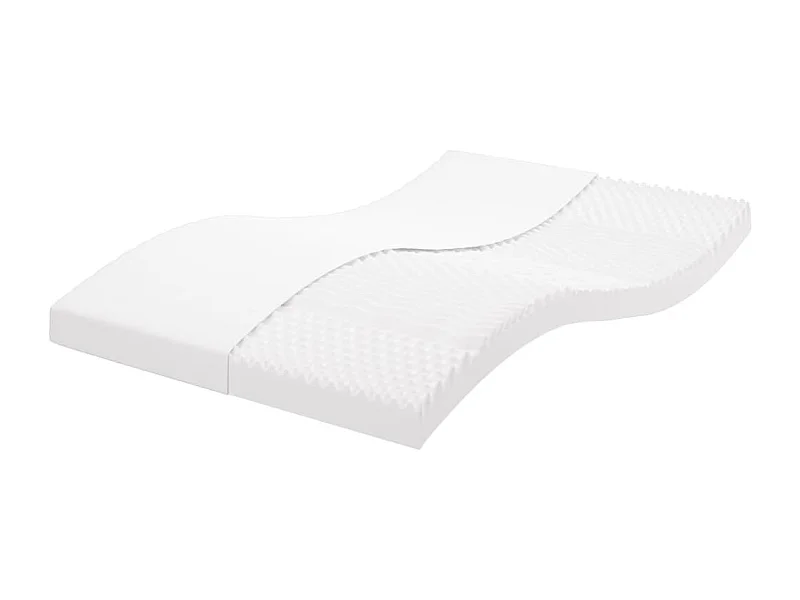 Schuimmatras 7 zones hardheid 20 ILD 120x220 cm wit