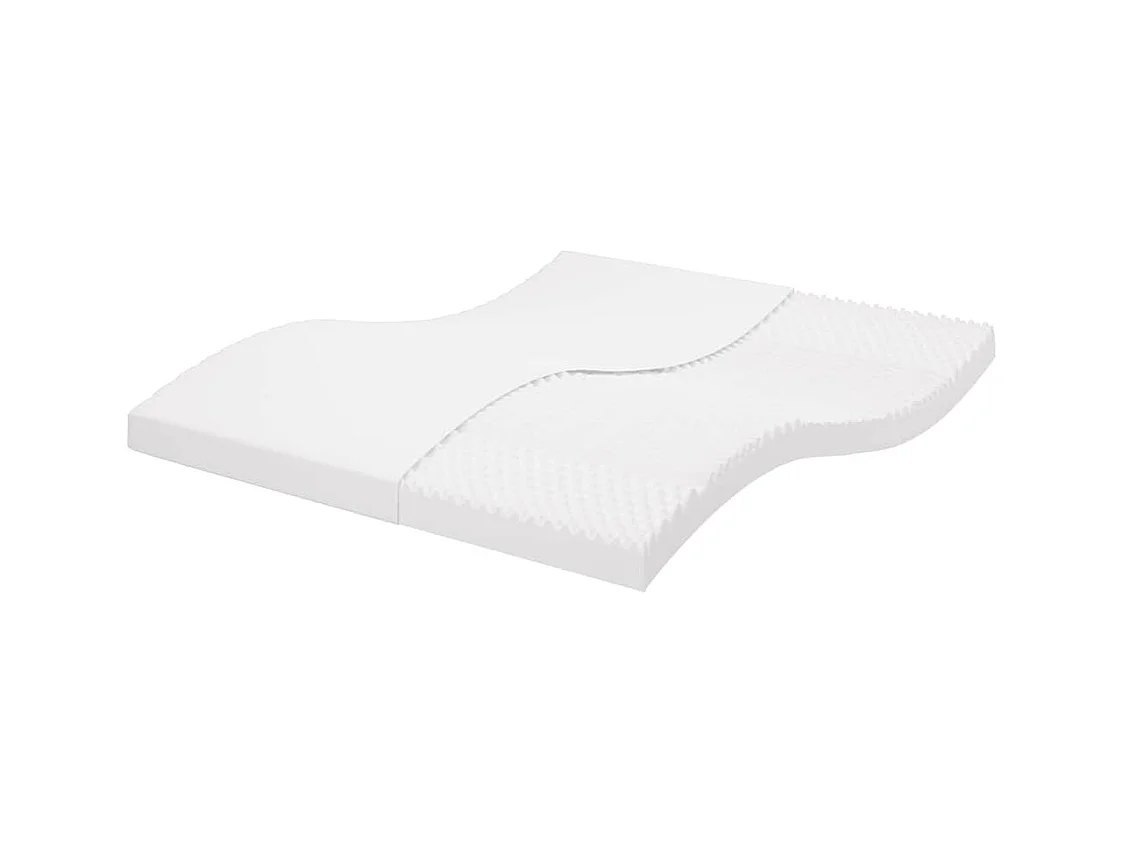 Matelas en mousse blanc 180x210 cm 7 zones dureté 20 ILD
