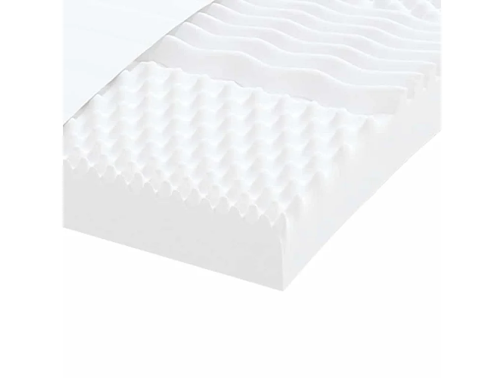 Matelas en mousse blanc 180x210 cm 7 zones dureté 20 ILD