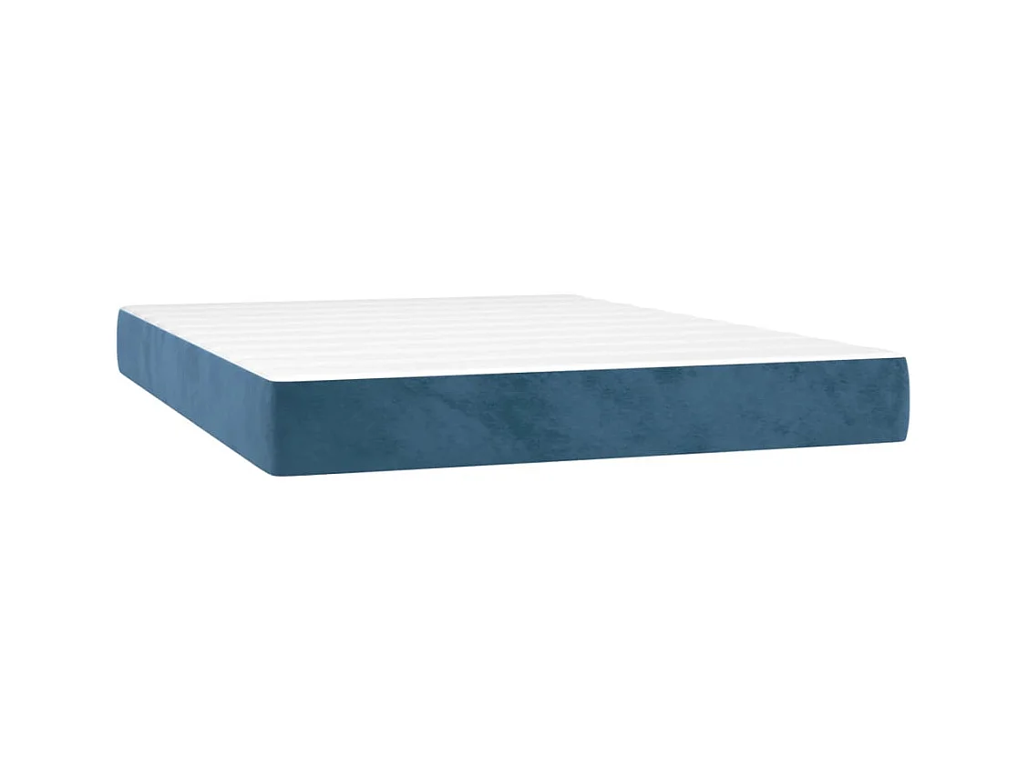 Matelas de lit à ressorts ensachés 140x210x20 cm velours