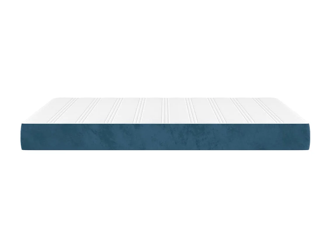 Pocketveringmatras medium 140x210x20 cm fluweel donkerblauw