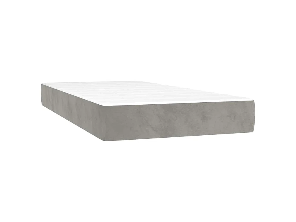 Matelas à ressorts ensachés 100 x 210 cm Gris clair