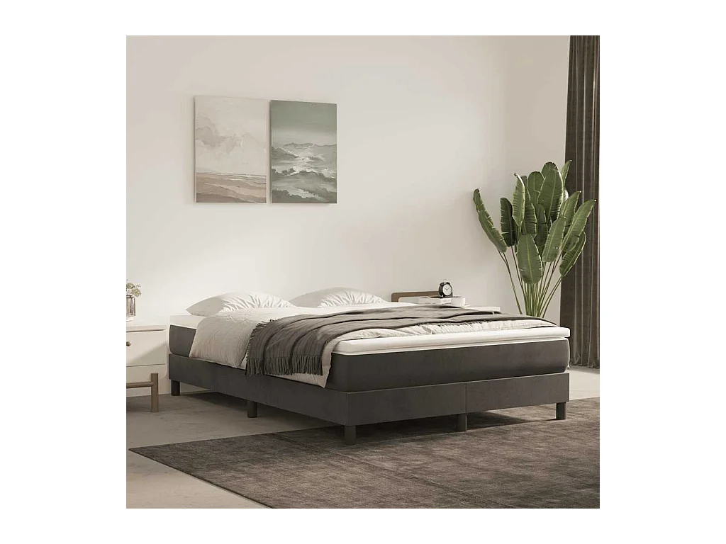 Matelas de lit à ressorts ensachés 140x220x20 cm velours