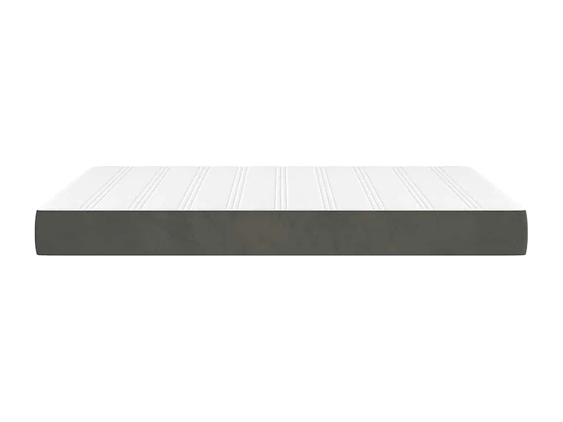 Matelas de lit à ressorts ensachés fermeté moyenne 140x220x20 cm velours