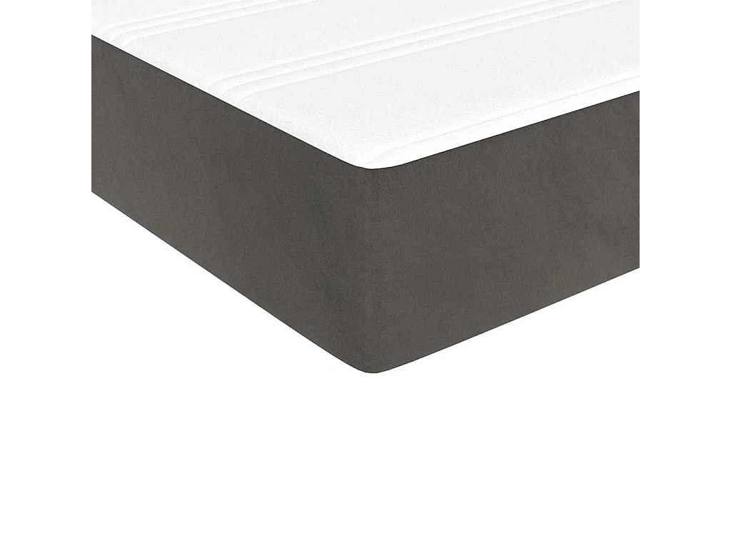 Matelas de lit à ressorts ensachés fermeté moyenne 140x220x20 cm velours